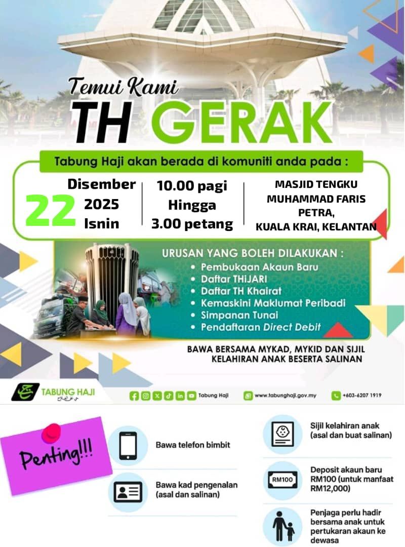 KAUNTER TABUNG HAJI BERGERAK