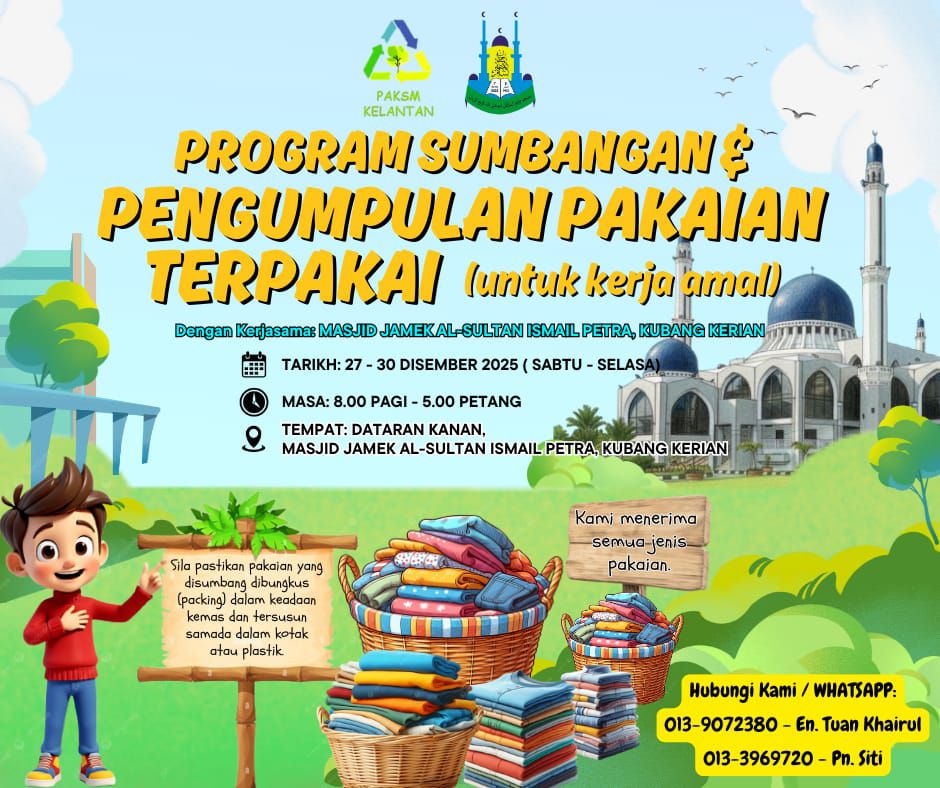 PROGRAM SUMBANGAN & PENGUMPULAN PAKAIAN TERPAKAI