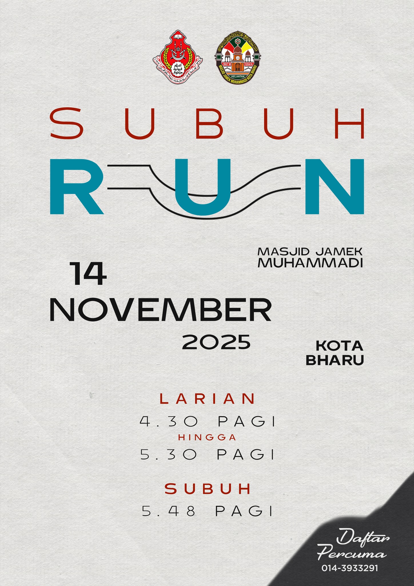 Subuh Run Masjid Jamek Muhammadi Kota Bharu (Masjid negeri Kelantan) 2025