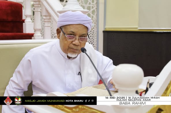 KULIAH ASAR KITAB HIKAM JAWI DAN KITAB AQIDATUN NAJIN (JUMAAT) 16 MEI 2025/18 ZULKAEDAH 1446H BABA RAHIM