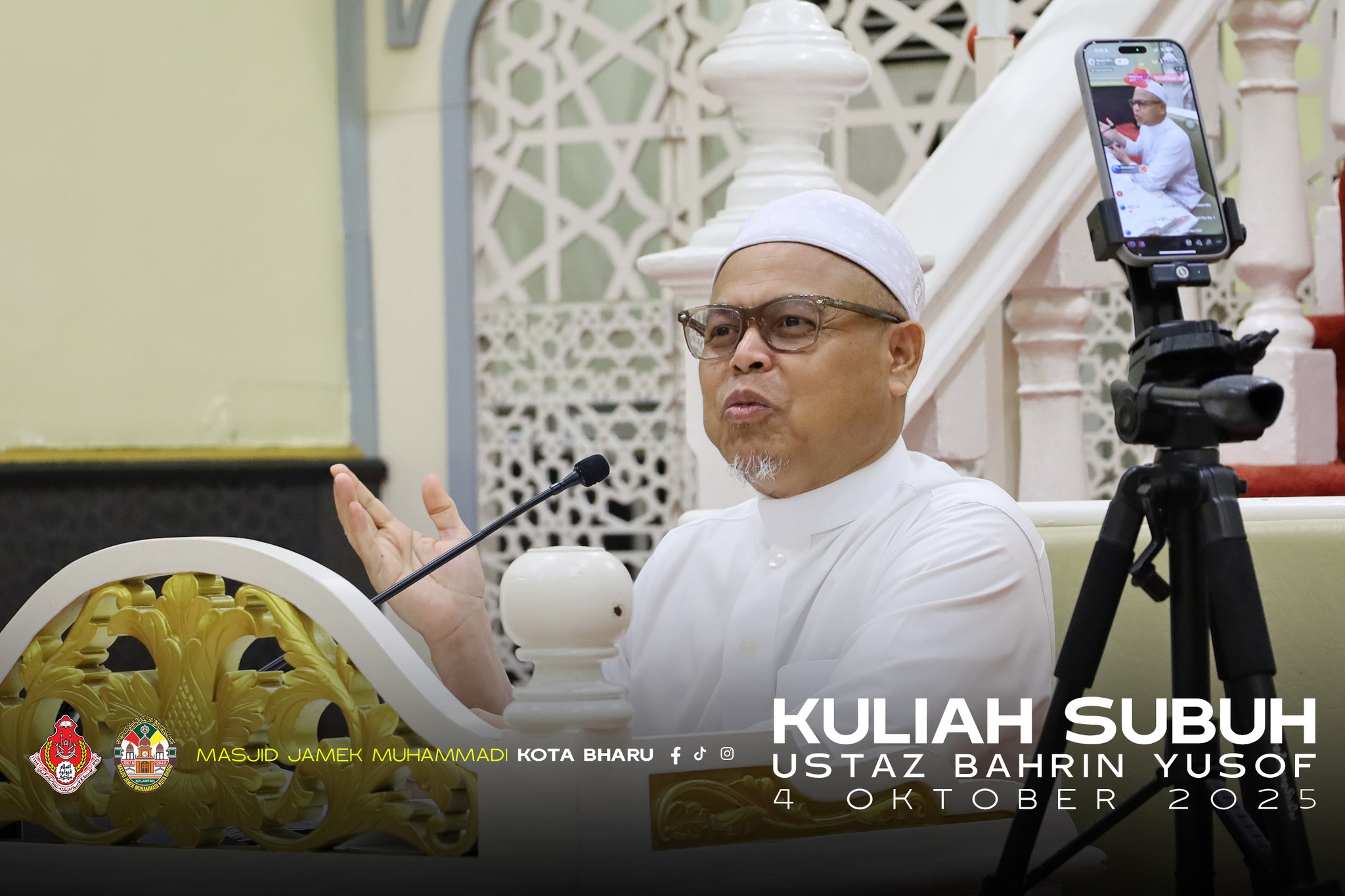 Kuliah Subuh (SABTU) 04 Oktober 2025 disampaikan oleh Al-Fadhil Ustaz Baharin Bin Yusof
