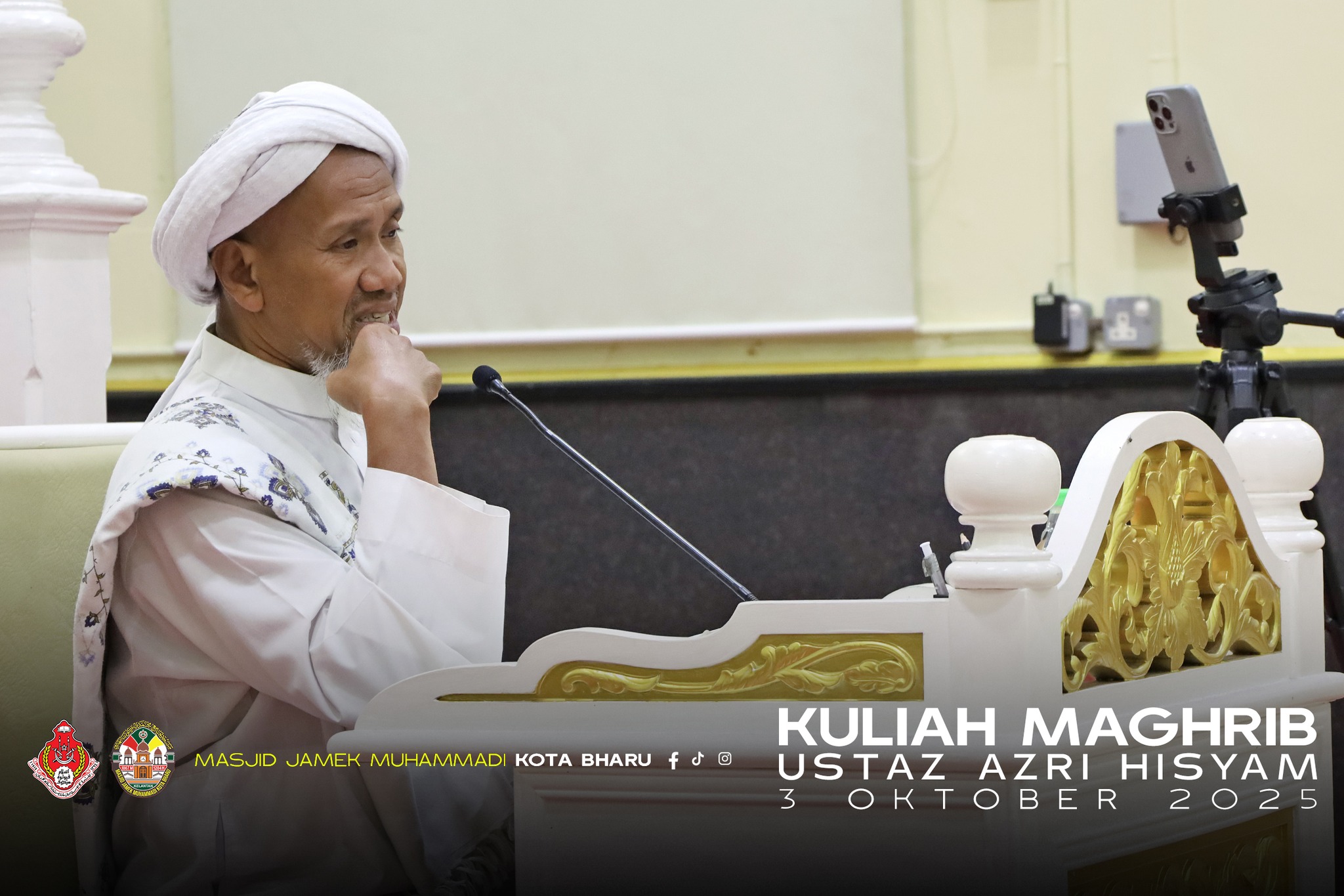 Kuliah Maghrib(Jumaat) 03 Oktober 2025 Bacaan Kitab Minhajul Abidin oleh Al-Fadhil Ustaz Azri Hisyam Bin A Rahman