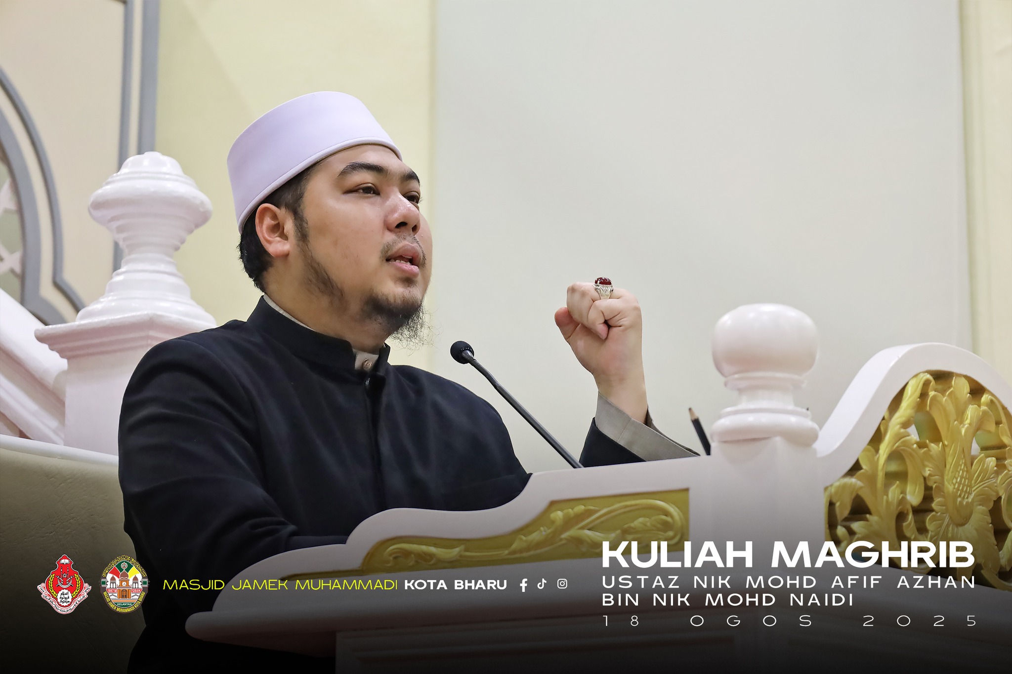 KULIAH MAGHRIB (Isnin) 18 OGOS 2025 Bacaan Kitab Anak Kunci Syurga oleh Al-Fadhil Ustaz Nik Mohd Afif Azhan Bin Nik Mohd Naidi